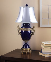 Sapphire Blue Palace-Style Collectible Table Lamp