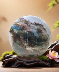 "Blue-Green Landscape" Ceramic Decoration
